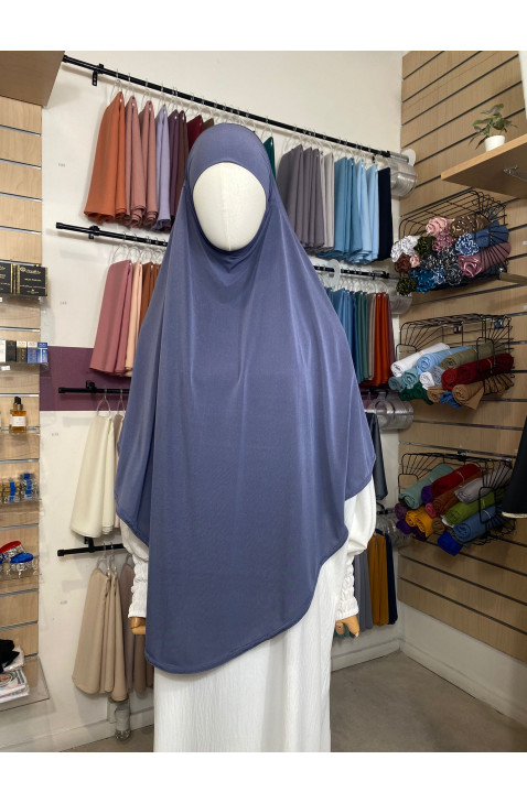 Khimar bleu gris en jersey premium