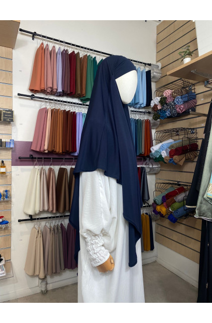 Khimar bleu nuit en jersey premium