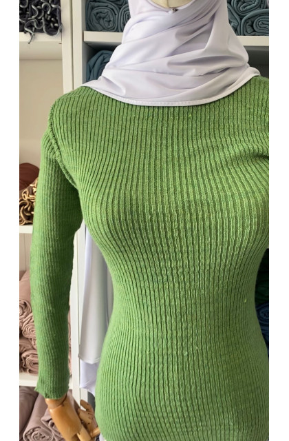 Pull Col Roulé vert pistache