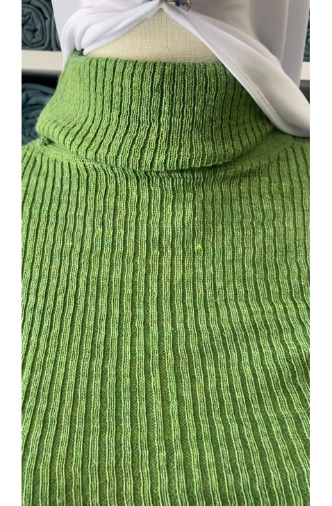 Pull Col Roulé vert pistache